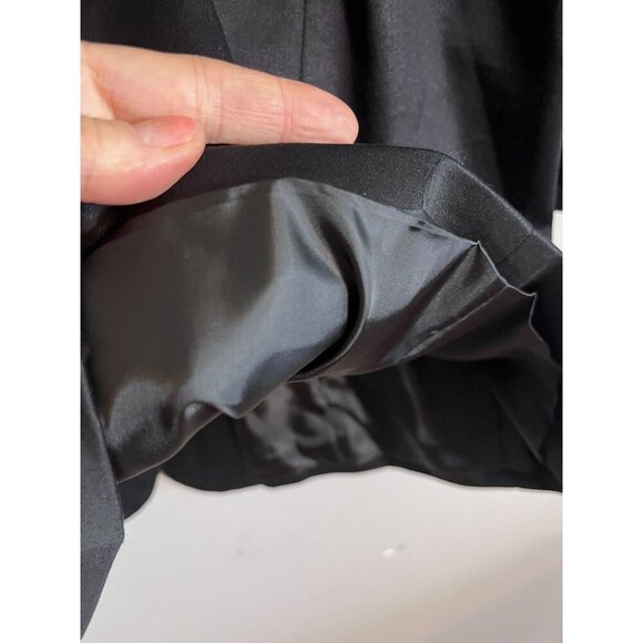 My Favorite Things Jacket L Black Tuxedo Rhinestone Neutral Preppy Mature Artsy - Picture 3 of 13